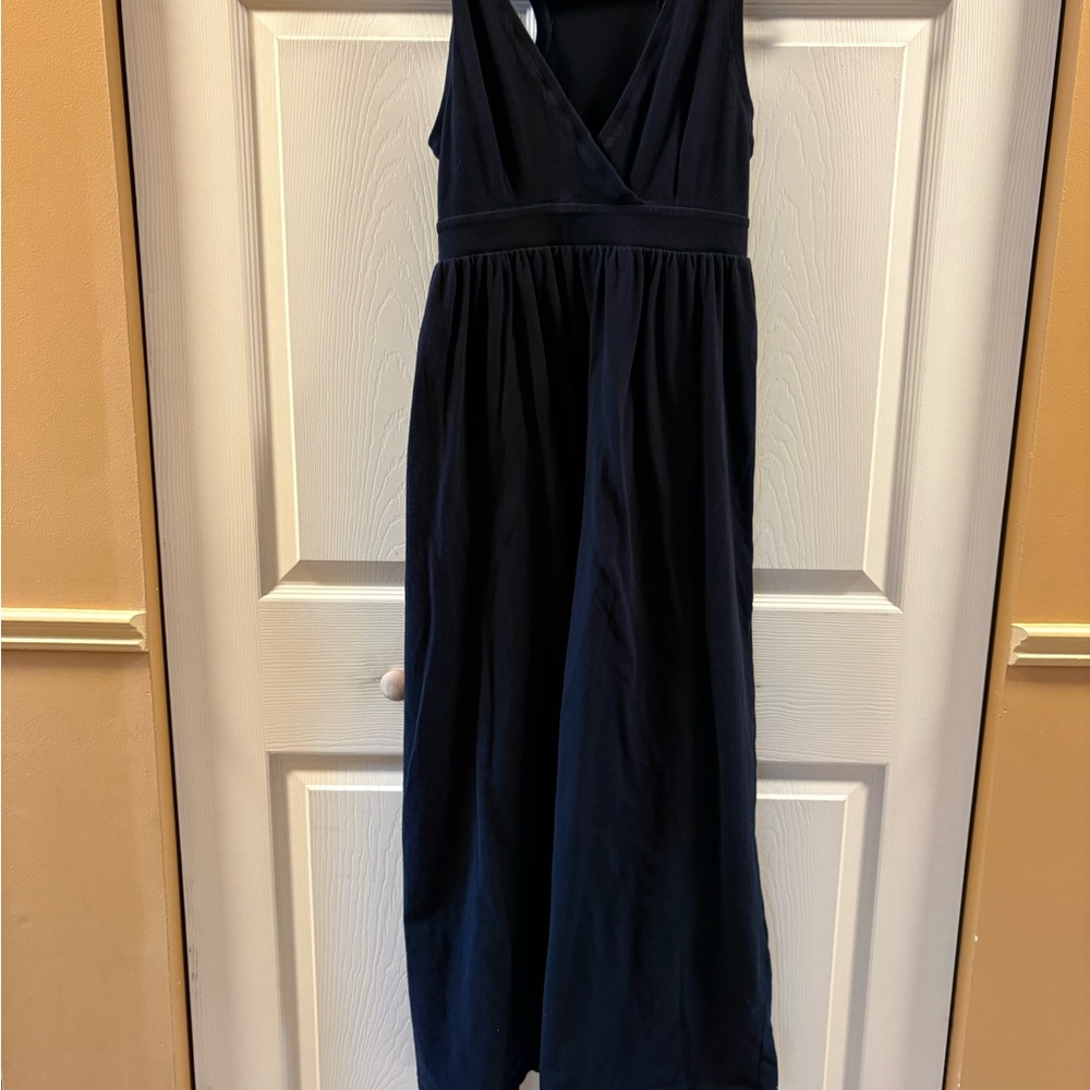 Casual Black Pullover Maxi Tank Dress